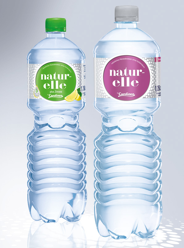 naturelle – Natürliches Mineralwasser von Carolinen – Anzeige