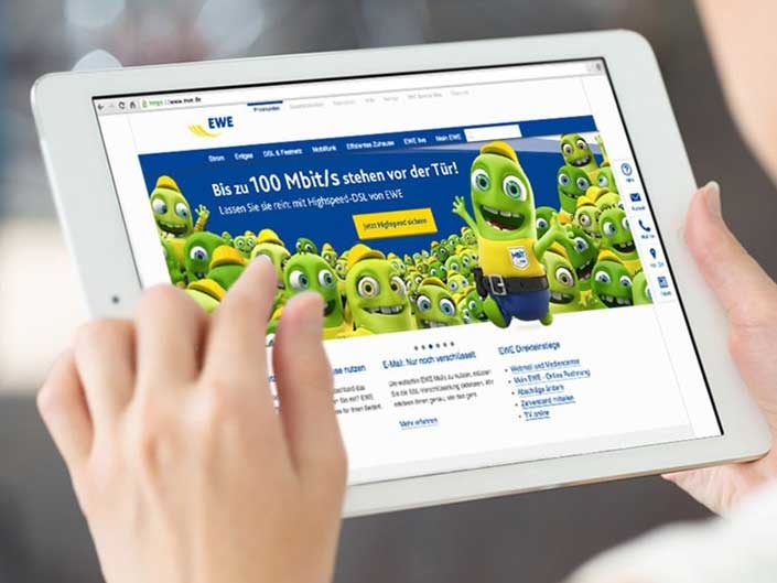 EWE – 100-Mbits – Kommunikations Kampagne EWE – 100-Mbits – Kommunikations Kampagne