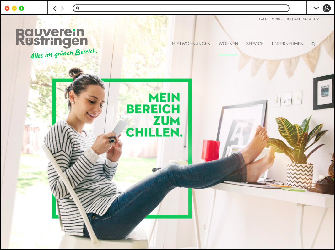Corporate Design - Website -Bauverein Rüstringen