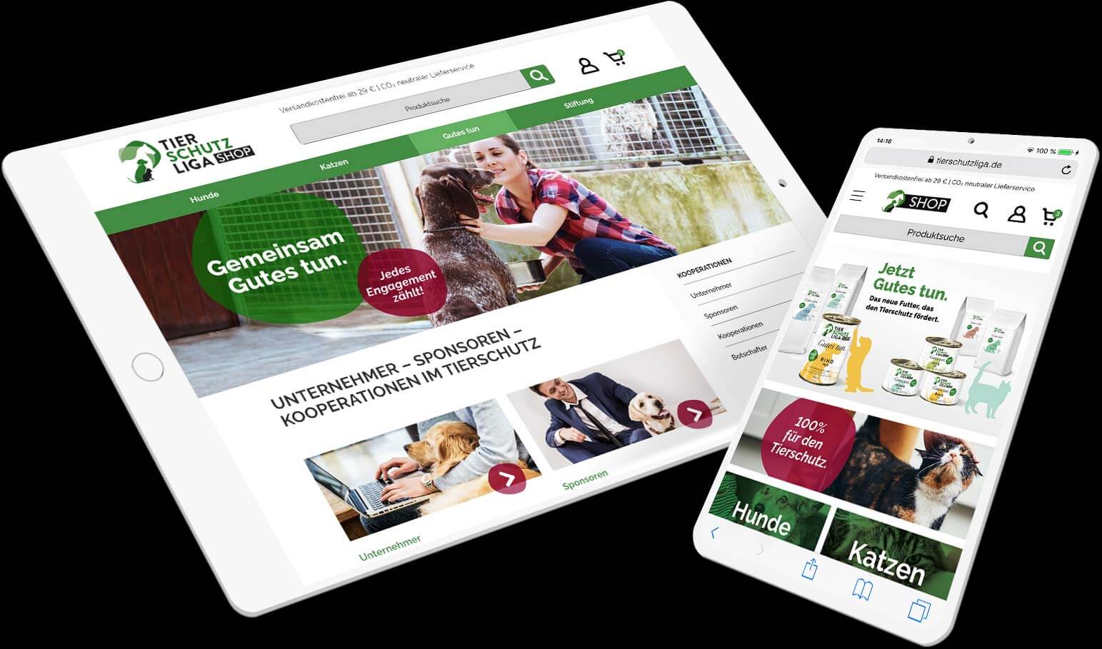 Frese & Wolff Werbeagentur macht Shopware Onlineshop für die Tierschutzliga