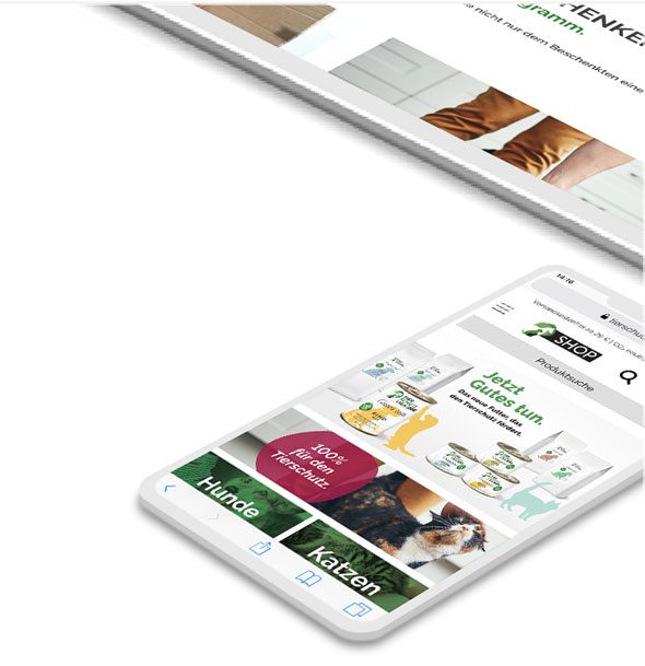 Shopware Onlineshop-Optimierung - Tierschutzliga - iPhone