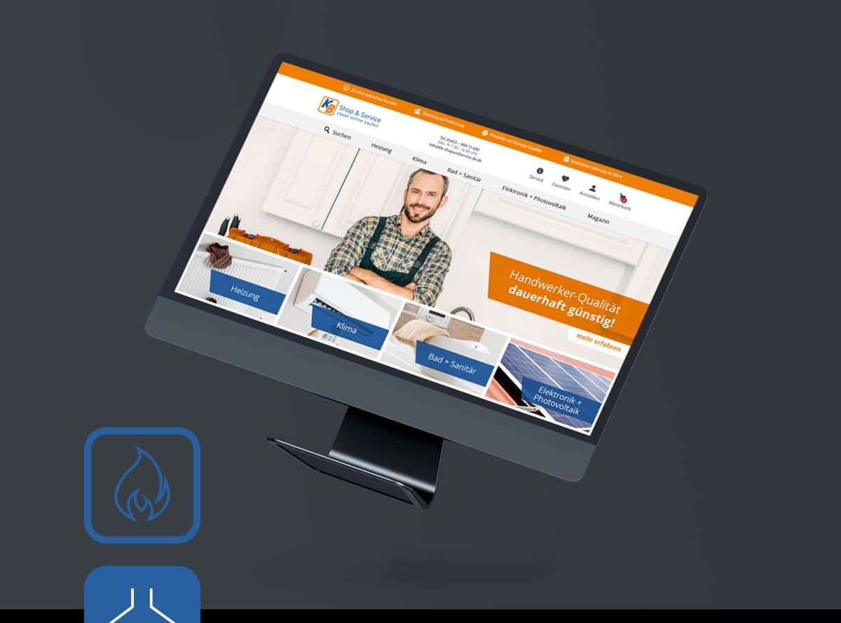 Ein Bild der Webseite KB-Shop für die Frese & Wolff die Performance des Online Shops erhöht