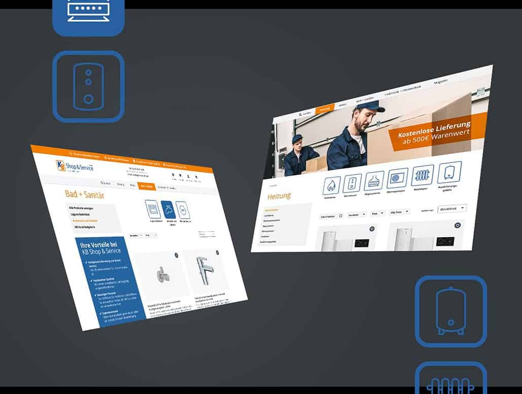 Ein Bild der Webseite KB-Shop für die Frese & Wolff die Performance des Online Shops erhöht