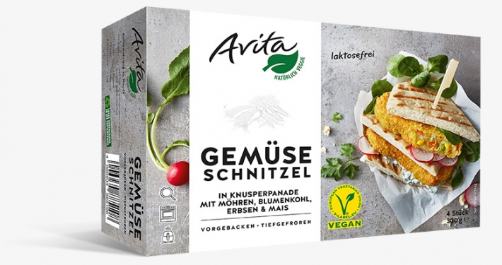 Avita Gemüse Schnitzel - Facing Package Design Frese & Wolff