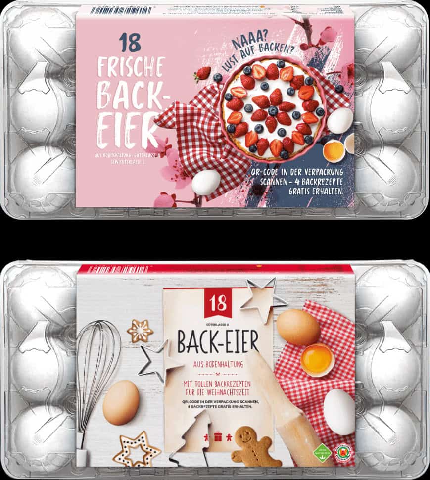 Von der Werbeagentur Frese & Wolff entwickeltes Packaging Design für die Backeier-Kartons der Firma Eifisch