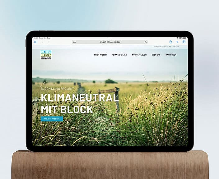 Block-Website auf dem iPad